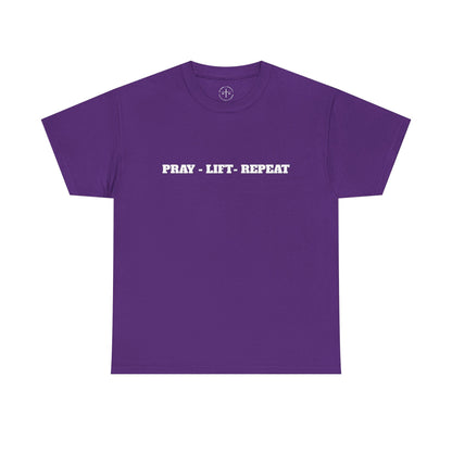 Christian Fitness Tee - Pray Lift Repeat Unisex Shirt
