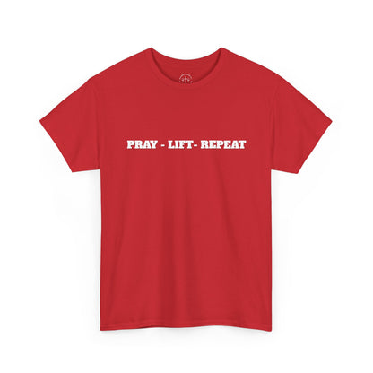 Christian Fitness Tee - Pray Lift Repeat Unisex Shirt