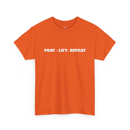 Christian Fitness Tee - Pray Lift Repeat Unisex Shirt