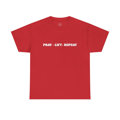 Christian Fitness Tee - Pray Lift Repeat Unisex Shirt