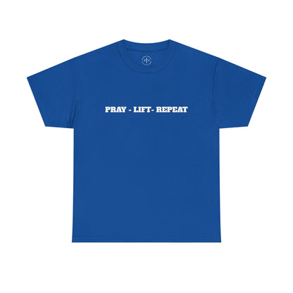 Christian Fitness Tee - Pray Lift Repeat Unisex Shirt