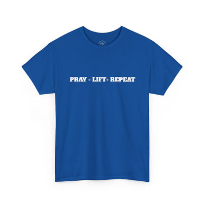 Christian Fitness Tee - Pray Lift Repeat Unisex Shirt