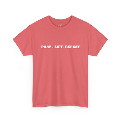 Christian Fitness Tee - Pray Lift Repeat Unisex Shirt