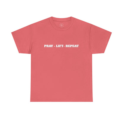 Christian Fitness Tee - Pray Lift Repeat Unisex Shirt