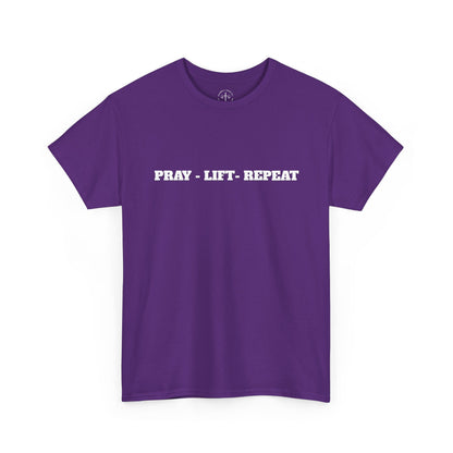 Christian Fitness Tee - Pray Lift Repeat Unisex Shirt