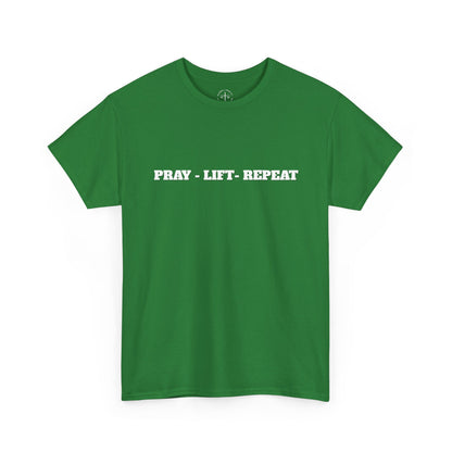 Christian Fitness Tee - Pray Lift Repeat Unisex Shirt